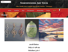 Tablet Screenshot of northwoodsarttour.com